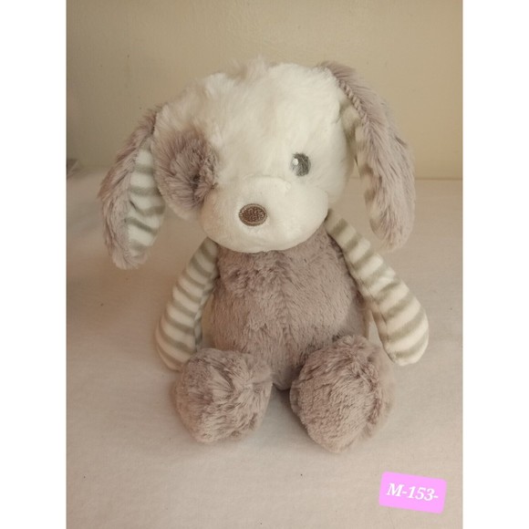 BABY PLUSH Aurora World EBBA Gray White Stripes Puppy Dog Stuffed Animal Beagle - Picture 1 of 6